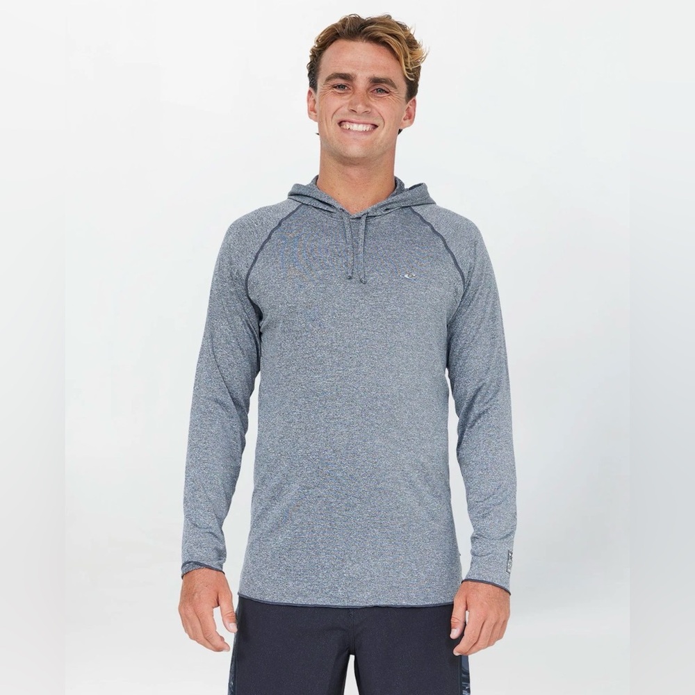 O'Neill MEN'S 24/7 HYBRID UV LONG SLEEVE SURF HOODY - GRAPHITE - Picture 7 of 12